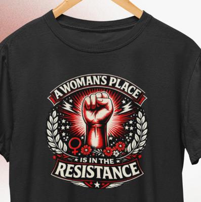 A Woman's Place Retro 70s Feminist Protest T-Shirt / LGBTQ Sister Resistance Tee