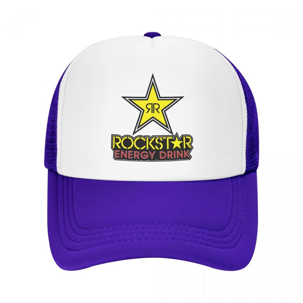 Rockstar Energy Drink Casual Plain Mesh Baseball Cap Adjustable Snapback Hats For Women Unisex Dad Trucker Hats
