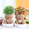 DIY Blooming Grass Head Doll - Cute Indoor Potted Flower for Kindergarten