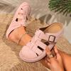 Summer   Women Slippers Baotou Flats Shoes Solid Designer Shoes  Casual Sandals Women Slides Women