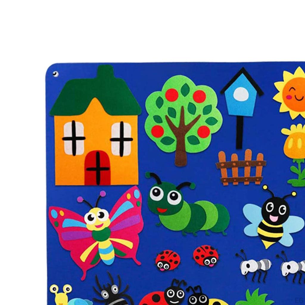 Felt Boards Wall Hanging Cartoon Pattern Story DIY Board Toy