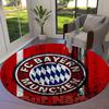 FC Bayern Munchen Custom Name Round Area Rug,Carpet Rug for Living Room Bedroom Sofa Playroom Decor,Non-slip Floor Mat