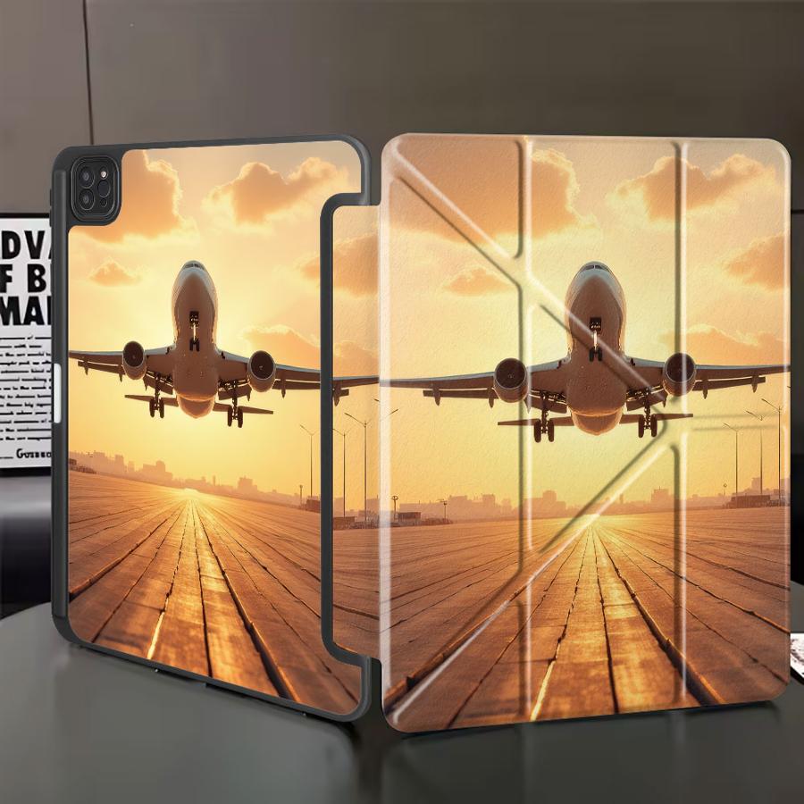 

Чехол-подставка для планшета iPad Pro 2025 Pro 11-го 10-го 9-го 8-го 7-го 12,9 дюйма Air 4 5 M3 M2 1 2 M4 11 дюймов Mini 6 7 Золотой Тармак iPad Mini 6 8.3