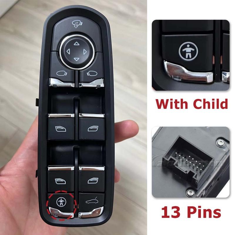 Good Quality Front Left Power Window Switch Button For Porsche Cayenne Macan Panamera 7PP959858RDML 7PP959858MDML 7PP959858AEDML