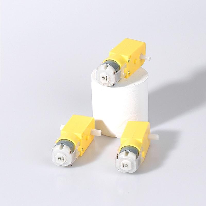 4Pcs 3V Double Shaft Geared Motor Gearmotor Intelligent Car Chassis Four Drive Motor for Intelligent Car Robot