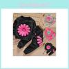 Adorable Toddler Kids Baby Girls Autumn Outfits With Cozy T-shirt Tops And Long Pants 2pcs Set