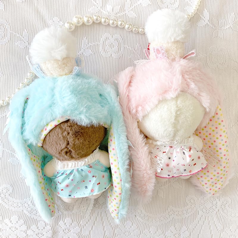 Fluffy Rabbit Kigurumi Cap for Plush Toys (10cm), Pink [Used]
