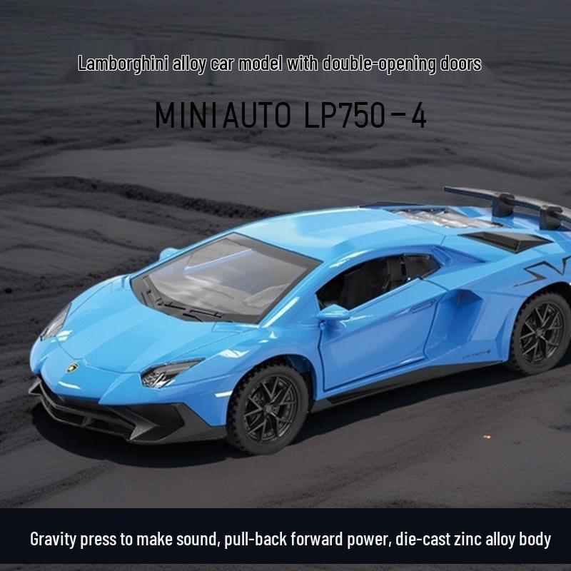 1:32 Lamborghini 750-4 Alloy Two-Door Pull-Back Off-Road Sports Car Model Toy
