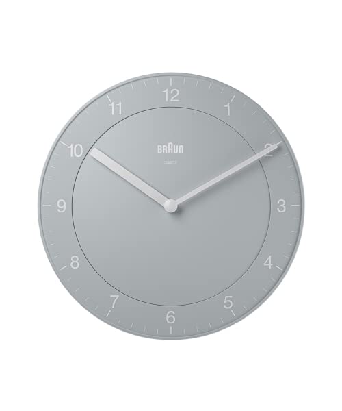 

BRAUN Analog Wall Clock GRAY BC06G серый