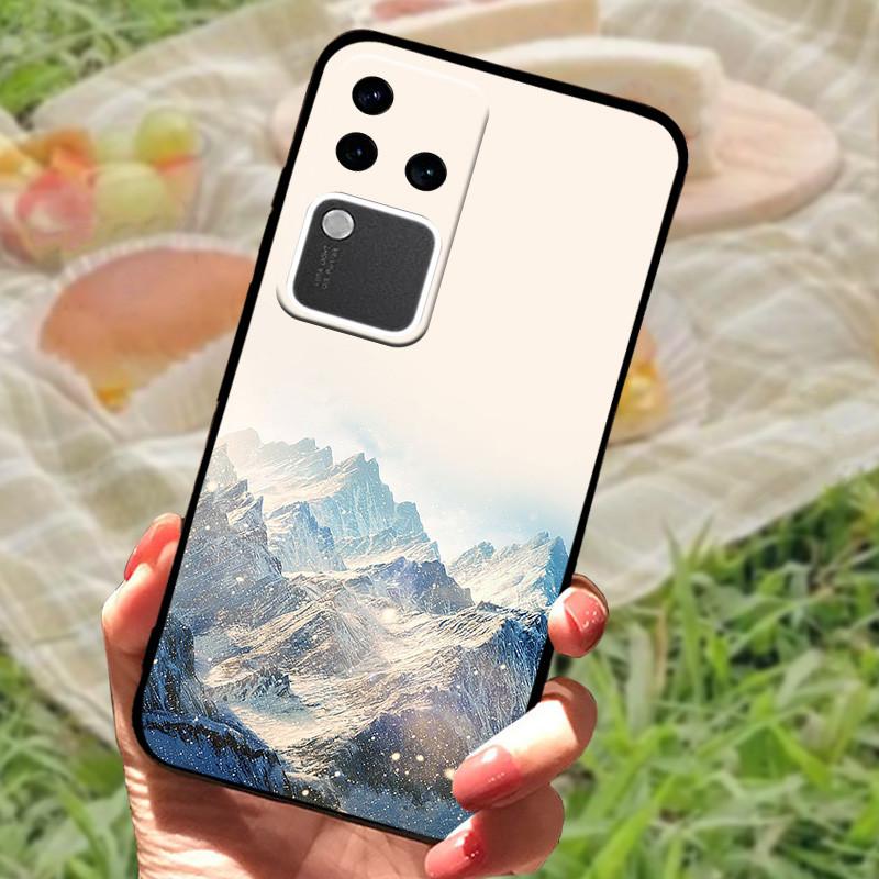 For Vivo V30 Pro Case For Vivo V30 Lite Shockproof Silicone Soft Marble Black Bumper Funda Coque for Vivo V30 V2318 Phone Shell