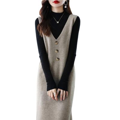 Gilet Tricot Long Sans Manches Long Parfait pour le Trajet [Grcemlvfe] Robe Femme, Robe Automne/Hiver, Robe, Plissée, Chaude, Flatteuse, Mignonne,