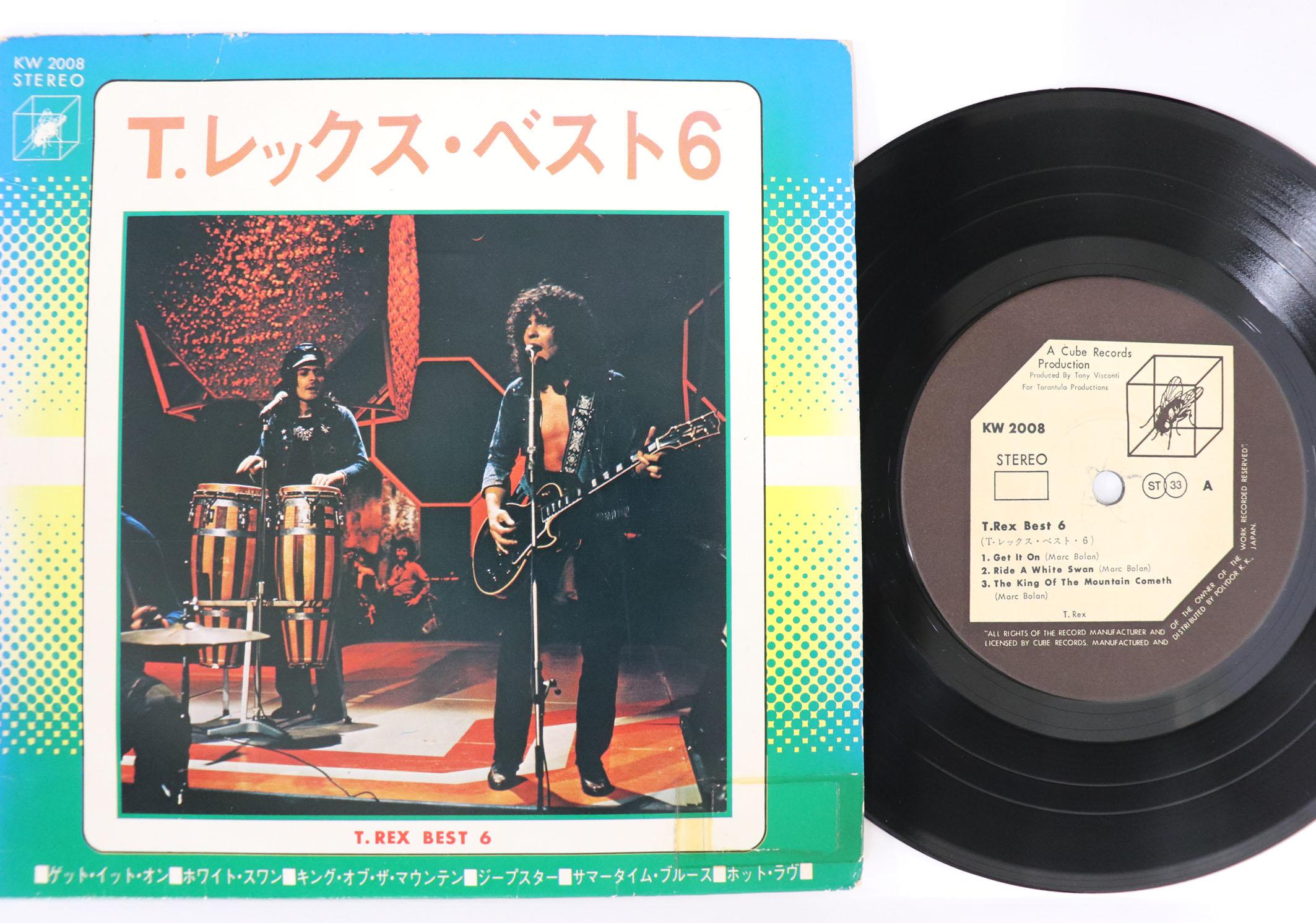 

7inch Record T. REX Best 6 KW2008 CUBE 1973 Japan Rock Used