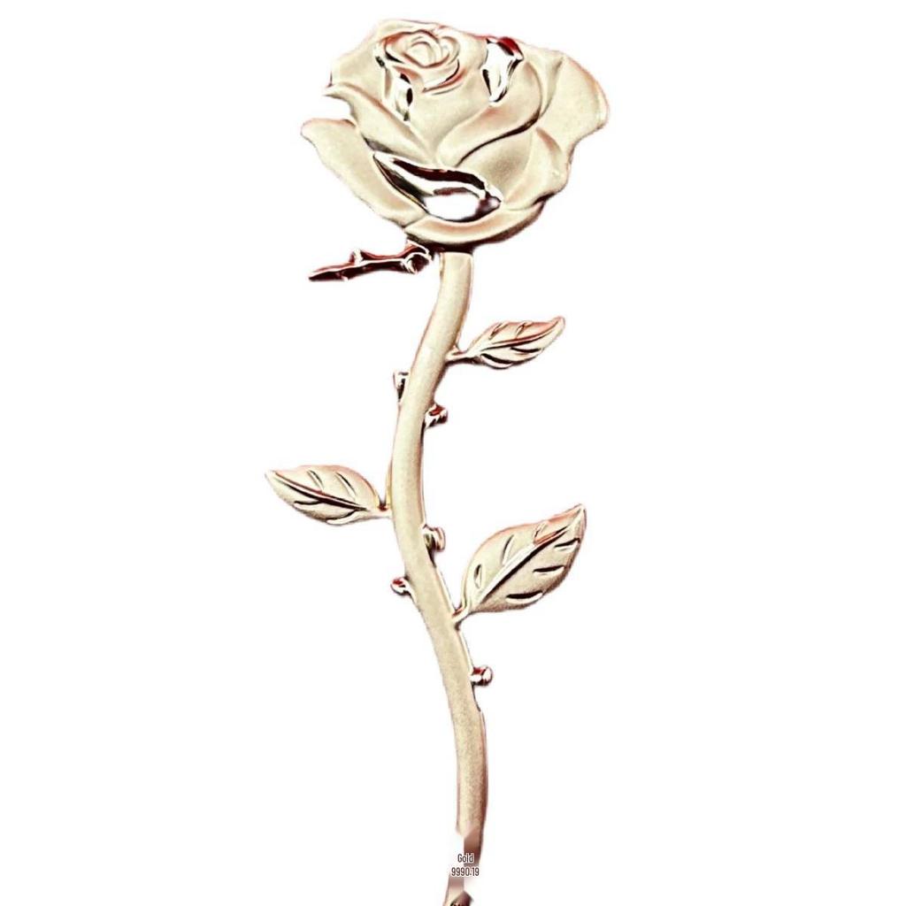 Shuibei 999 Pure Gold Rose, 0.2g Goddess Day Gift - Elegant Souvenir for Girlfriend Festival.