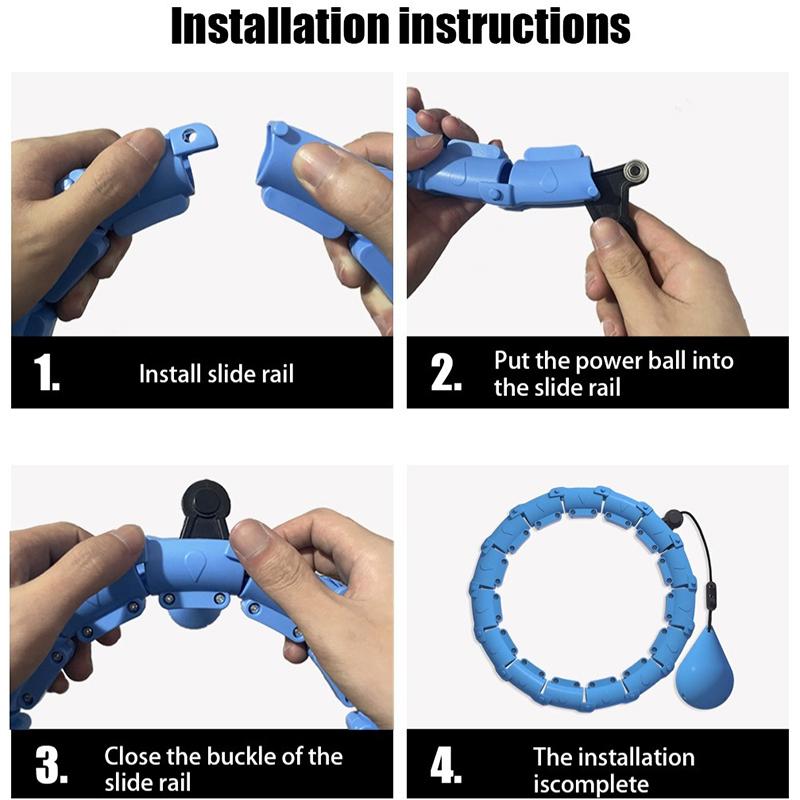 Weighted Fit Exercise Circle Infinity Fitness Hoop With Detachable Knots For Adults Children Weight Loss And Exercise