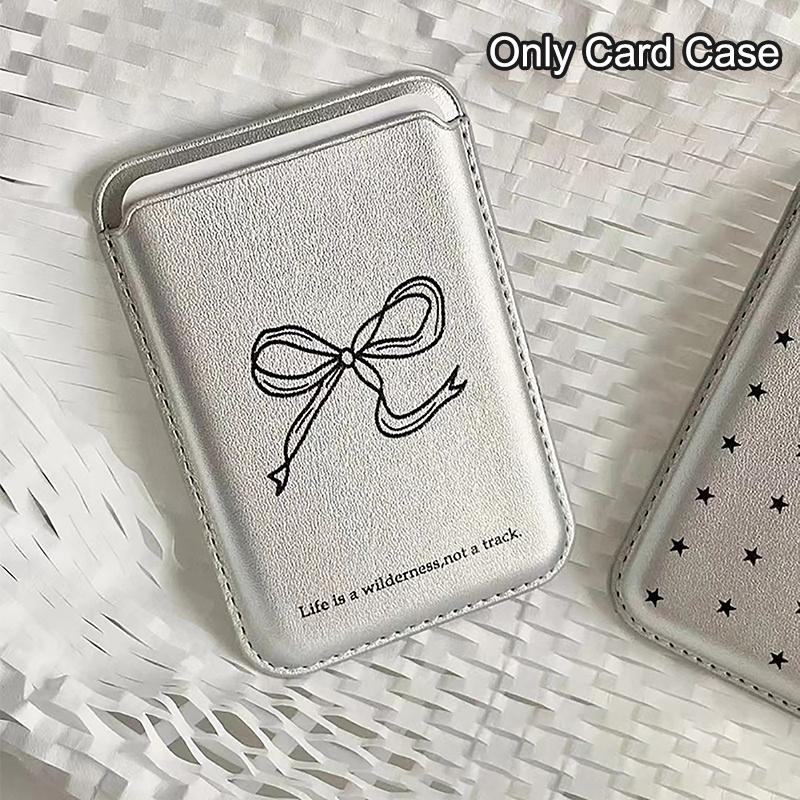 Süßer Schleifen-Schmetterling Perlen Handy-Rückseite Kartenetui Für Ausweis Bankkarte Für Magsafe Für iPhone Handy-Kartenhalter Halterung