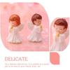 4Pcs Praying Angels Figurines, 2.55 inch Praying Angel Mini Plastic Angel Figurines for Garden Statue Home Decoration