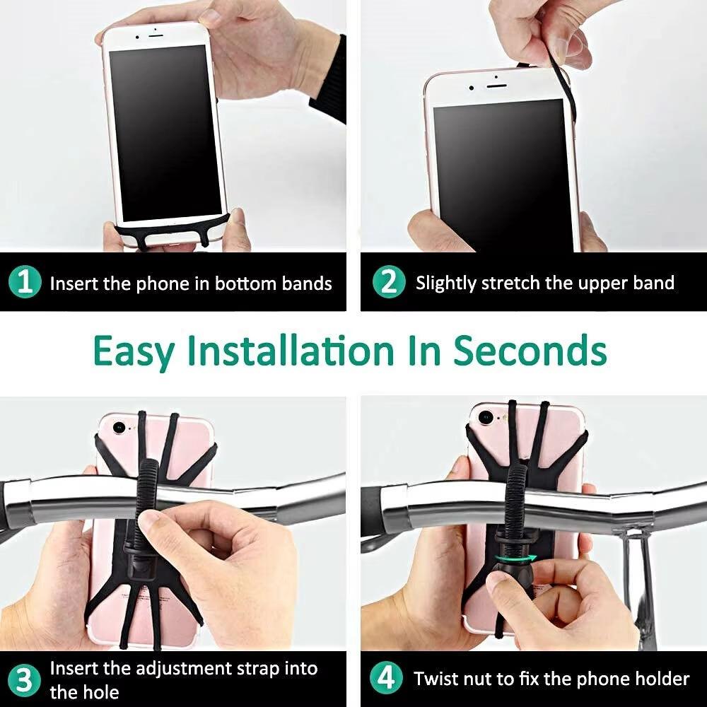 Silicone Bicycle Phone Holder Cellphone Bike MTB Mobile Stand Motorcycle Telephone Support Bracket Accessories for IPhone Xiaomi