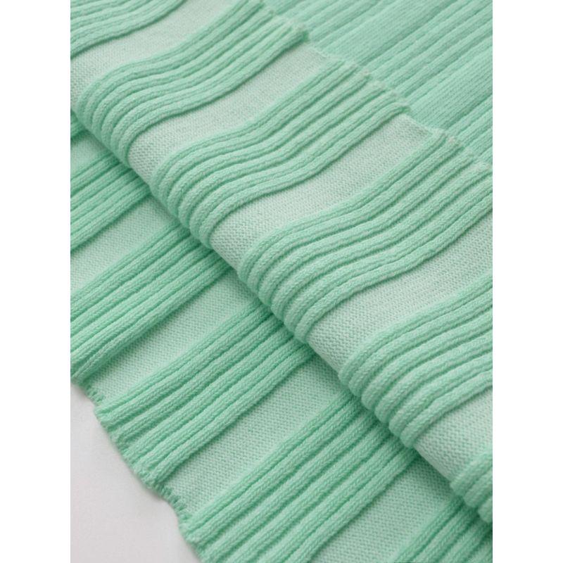 Kaslead New Arrival Women's Clothing Fashion Style Silm Slimming Round Neck Gradient Knitted Long-Sleeved Dress