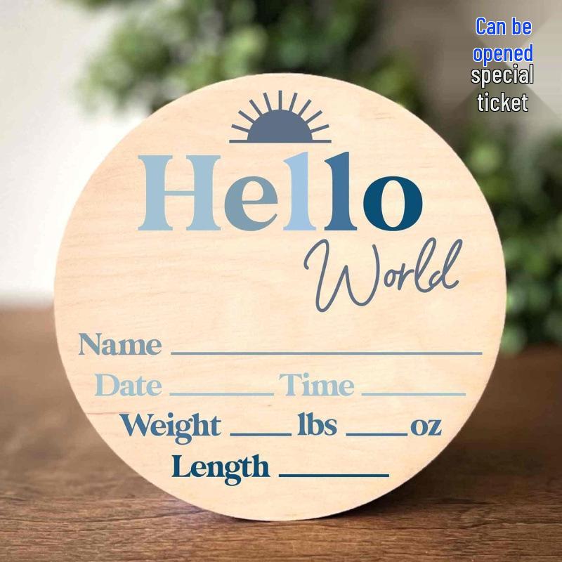 

Деревянные фотоаксессуары для новорожденных и памятная табличка