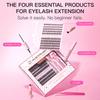 Life Girls 3D Volume False Eyelash Kit – Fluffy & Natural Cluster Lashes, DIY Individual Lash Extensions, Hot Melt Glue Applicator Set