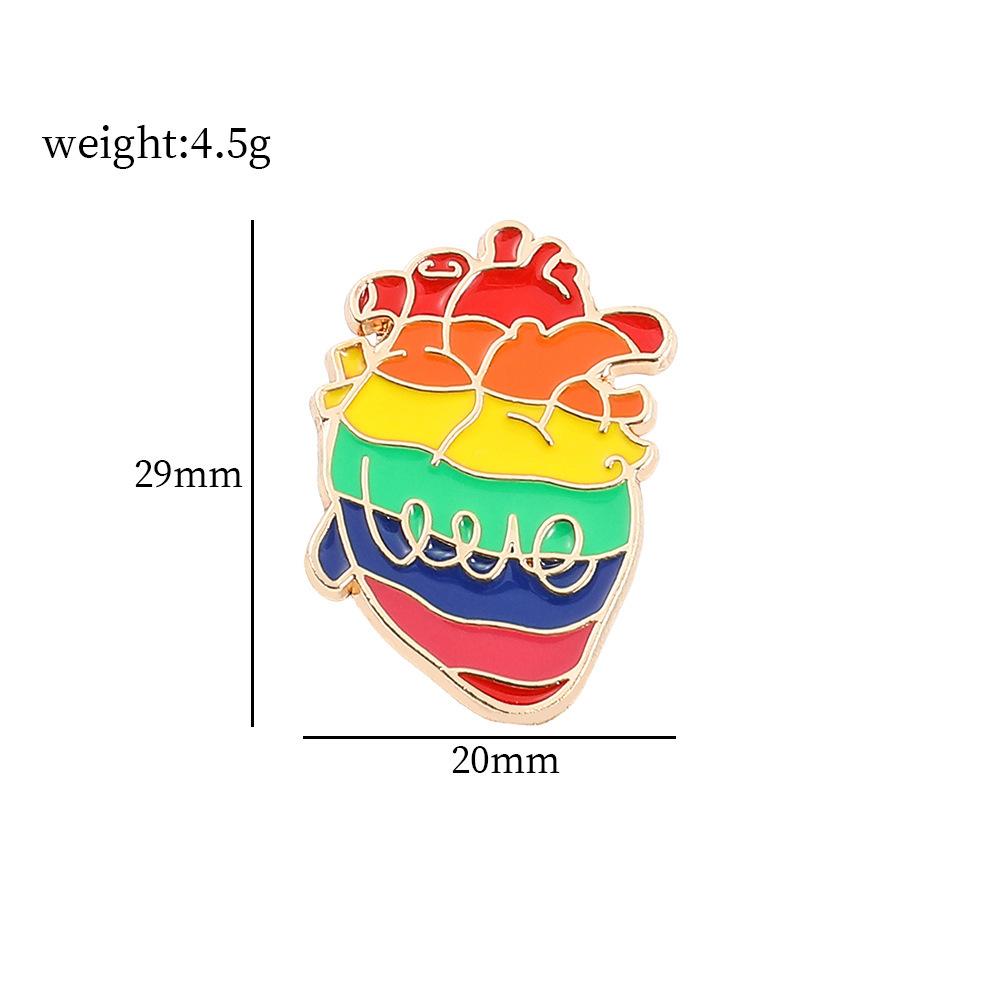10/20Pcs Rainbow Colorful Metal Pins Love Funny Enamel Badge For Backpack Hat Clothes Creative Lapel Brooches Decor Jewelry Gift