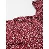 Women A-line Floral Print Maroon, White Dress Top Tunic Crepe Western Dress VF-1806
