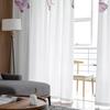 Frühling rosa Glyzinien Schmetterling Tüll Vorhänge für Wohnzimmer schiere Vorhang für Schlafzimmer Küche Jalousien Voile Vorhänge