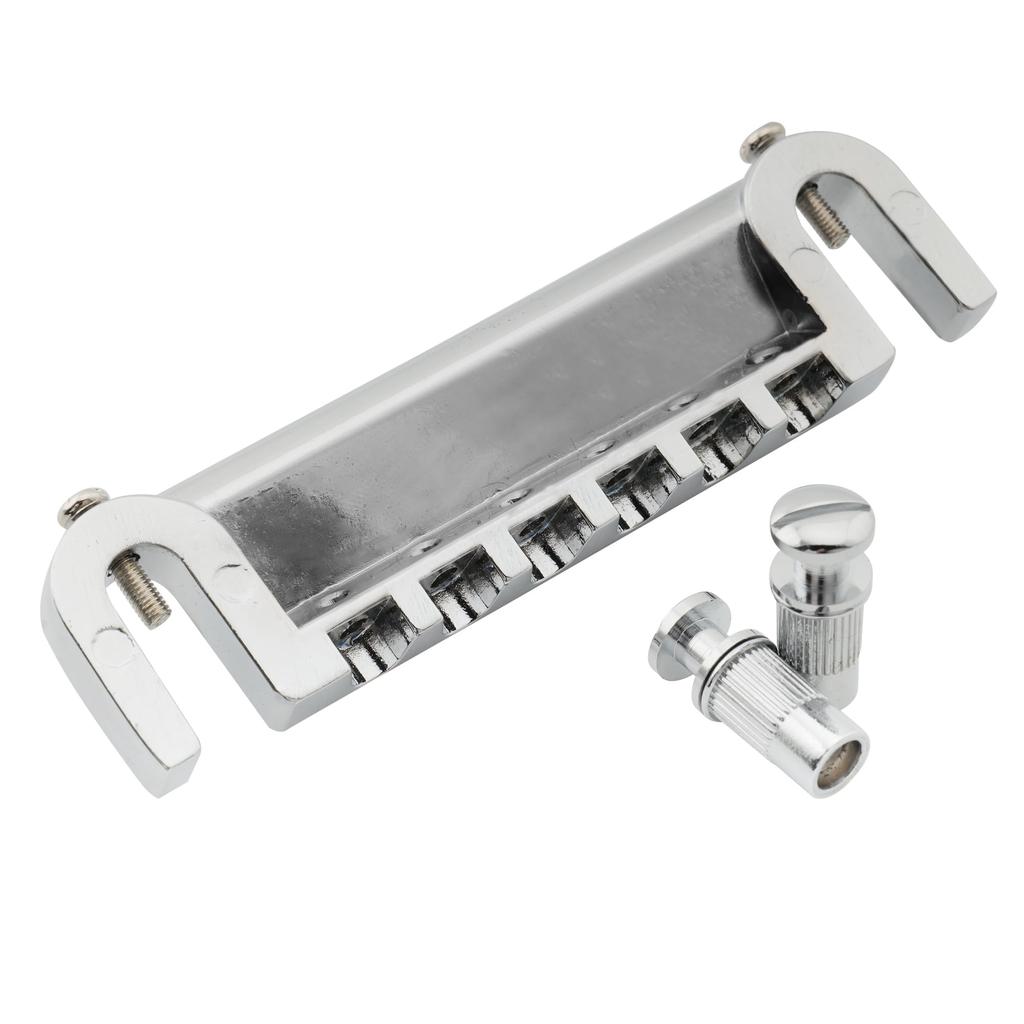 Musiclily Pro Badass-Type Bridge, 10.5mm Pitch, for Epiphone LP Junior Les Paul Electric Guitars, Chrome
