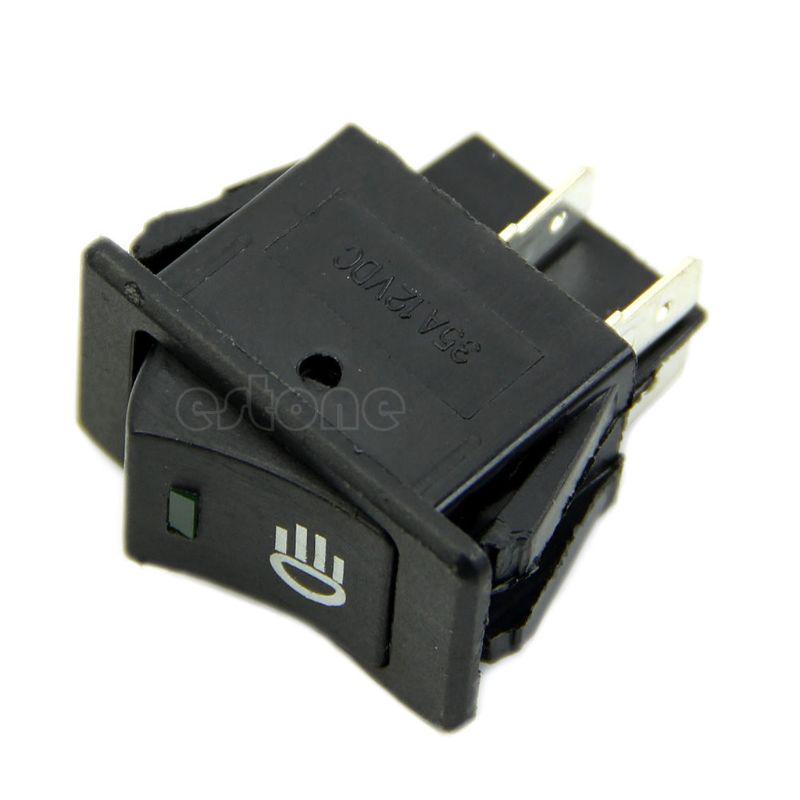 1 Stück Auto Licht Wippschalter EIN-AUS Nebelscheinwerferschalter 2 Positionen 4 Pins LED 12V 35A Schalterknopf Auto Innenraumzubehör