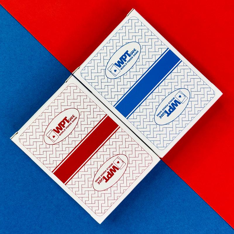 WPT Texas Hold'em Poker Waterproof Large Print Frosted PVC Playing Cards - Durable, Fold-Resistant, Customizable
