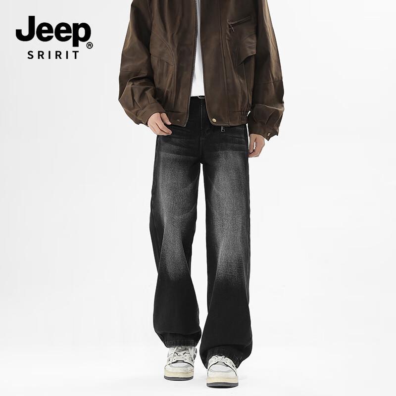 JEEP SPIRIT Men's Fleece-Lined Denim Jeans Model 523