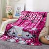 1PC Hello Kitty Cartoon Print Flannel Blanket, High quality All Seasons, Home Decor, Warmth and Comfort, Perfect for Christmas Gifts