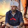 Sjömans Silkescarf Kaptenshatt Solglasögon Set för Möhippa Bröllopsfirande Marinmössa Seglingsfest Kostym