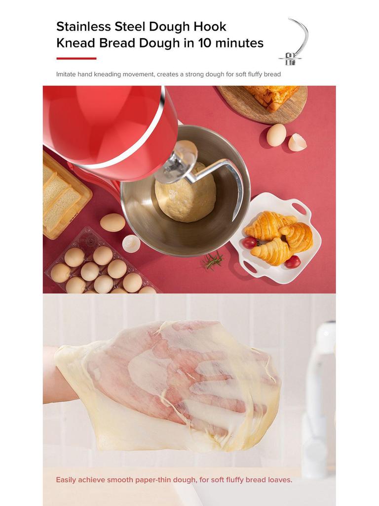 Multifunktions-Küchenmixer: Teigknetmaschine, Kuchen- & Fleischwolf, Babykost-Entsafter