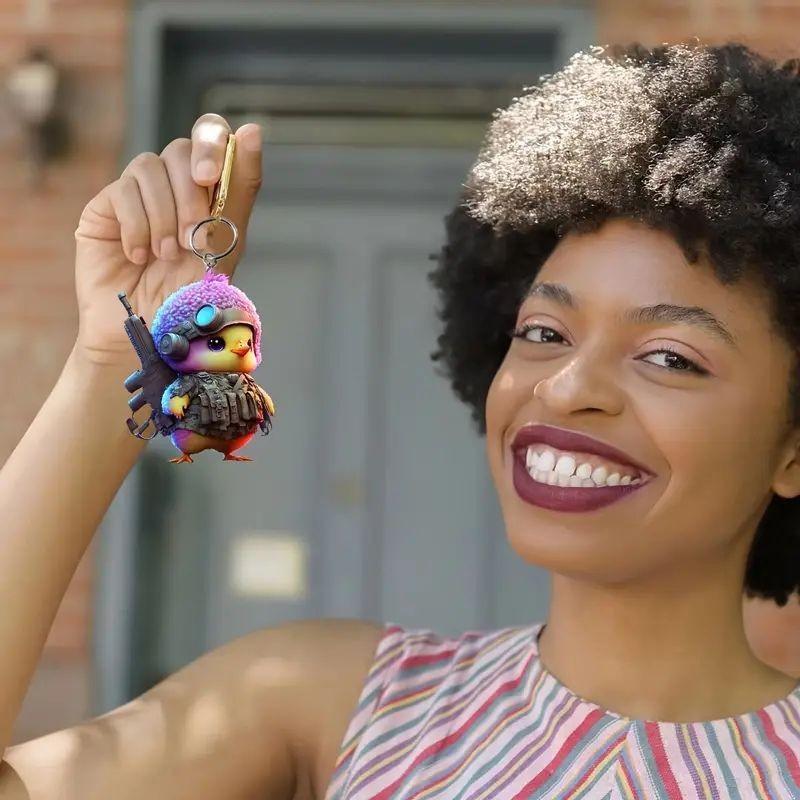 Flat Whimsical Acrylic Car Hanging Charm Unique Rearview Mirror Decoration Vehicles For