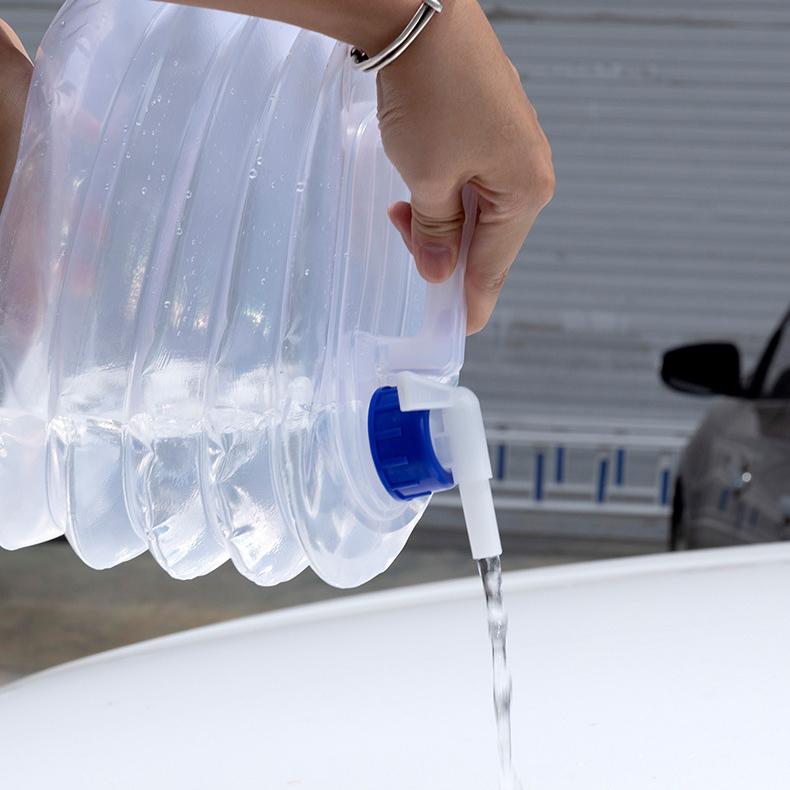 5L-15L Outdoor Collapsible Water Bag Camping Foldable Water Containers Drinking Multifunction Telescopic Storage Water Bottle