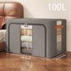 1PC 24/66/100L Large capacity clothes basket Steel frame foldable clothes storage box Cotton quilt hat scarf  Wardrobe organizer