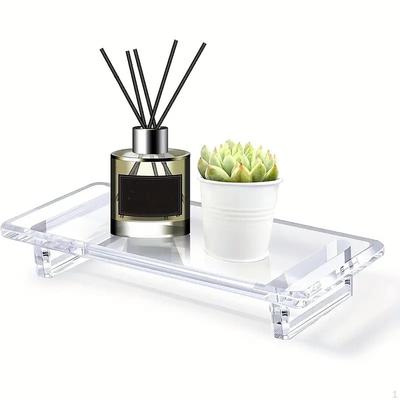 Acrylic Bathroom Counter Tray Display Stand High Performance Countertop Storage Holder
