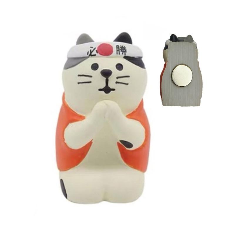 Japanese cat refrigerator sticker, grocery zakka cute bread coffee shop decoration gift miniature resin ornament