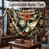 Floral Garden Theme Throw Blanket Custom Name Text Personalized Blanket Soft Cozy Blanket for Home Sofa Bed