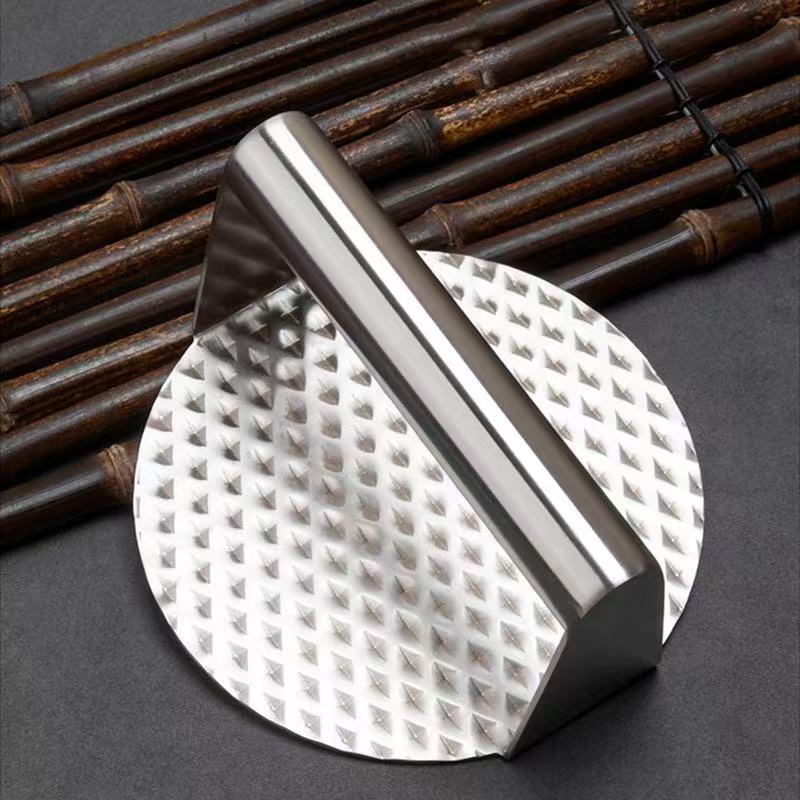 Stainless Steel Meat Patty Presser - Manual Hamburger Press & Scaled Kitchen Tool