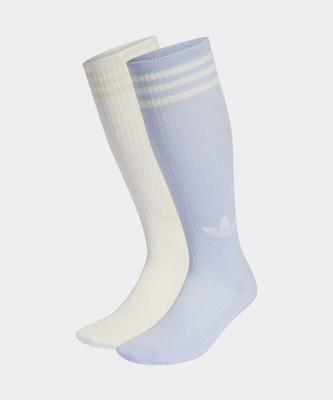 3-Stripe Knee Socks 2P - White: Clear Sky / Kd8259