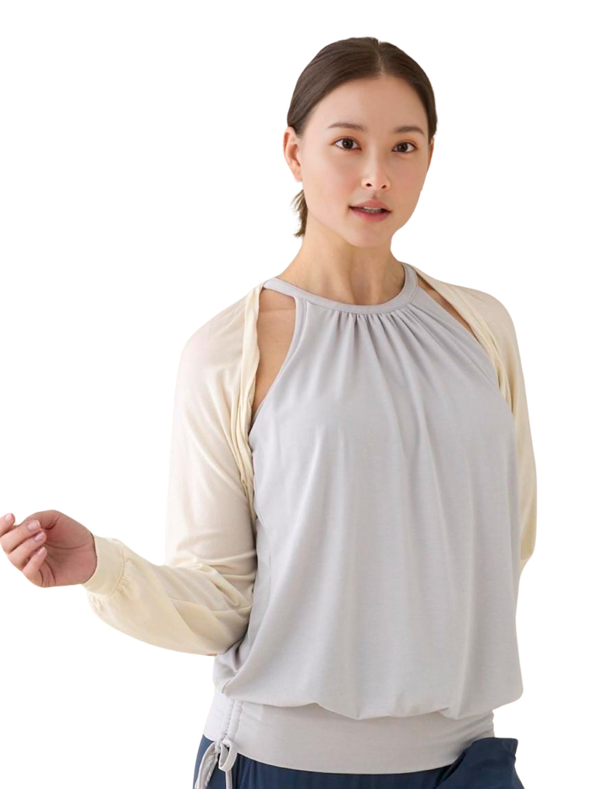 

Suria Yoga Wear Light One Size Fits Made in Cold Weather Tencel [Sofia Bolero] Beige, All, Japan, Stretchable, Protection,
