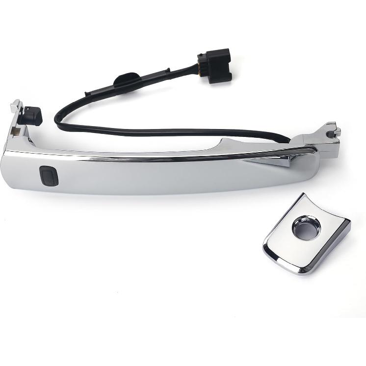 Exterior Chrome Door Handle Front Left Driver Side, With Sensor And Smart Keyless Entry System Compatible With Nissan Rogue 2010-2013 Replaces#