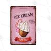 Juice Cold Drink Shop Signboard Wall Decoration Metal Poster Painting xcm Metal Logo Vintage Tin Plate Ice Cream Plaque