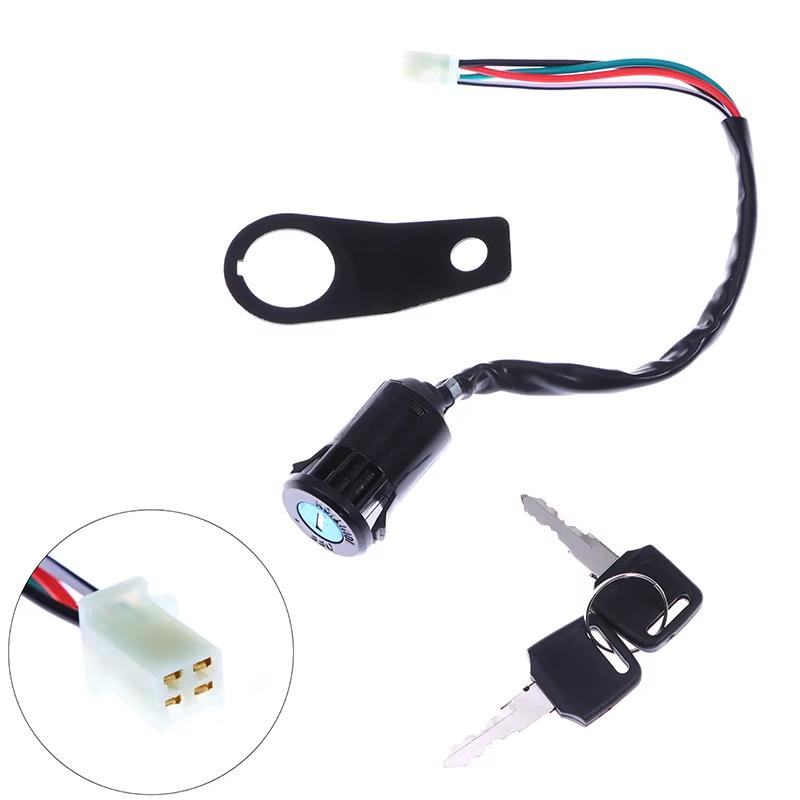 1 Set Universal Motorcycle Start The Ignition Switch Lock Key With Bracket For Most 50cc 70cc 90cc 110cc 150cc Accessories