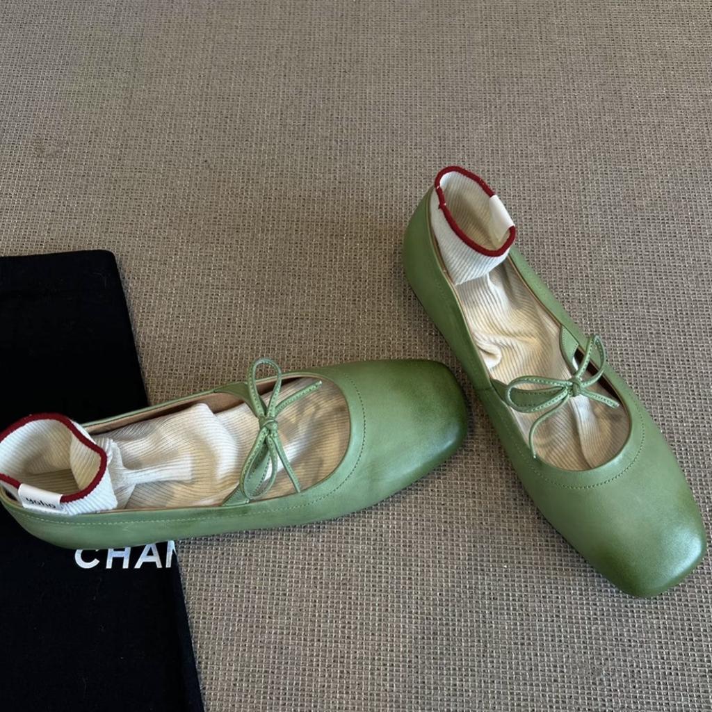 Cowhide version~ Spring and Autumn new leather age-reducing super soft Mary Jane single shoes women's niche hiking shoes