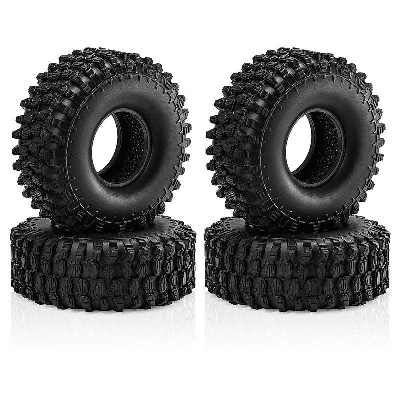 4pcs 1.9 inch RC Crawler Tire for 1/10 TRX4 TRX6 Axial SCX10 II 90046 III AXI03007 Gen7/8 D90 VS4-10 MST HSP RC Crawler Car