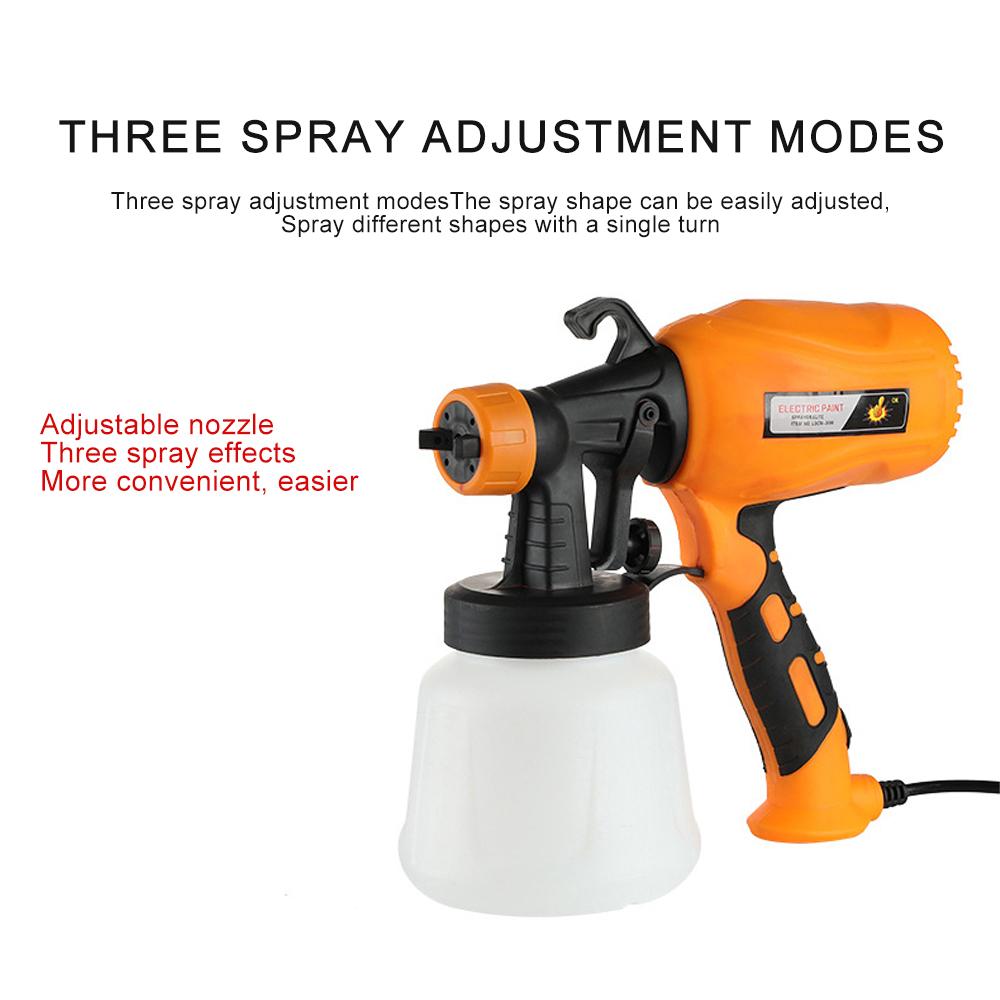 500W Electric Spray Gun 4 Nozzle Sizes 900 Cc HVLP Powerful Auto & Home Paint Sprayer Flow Control Easy Spraying