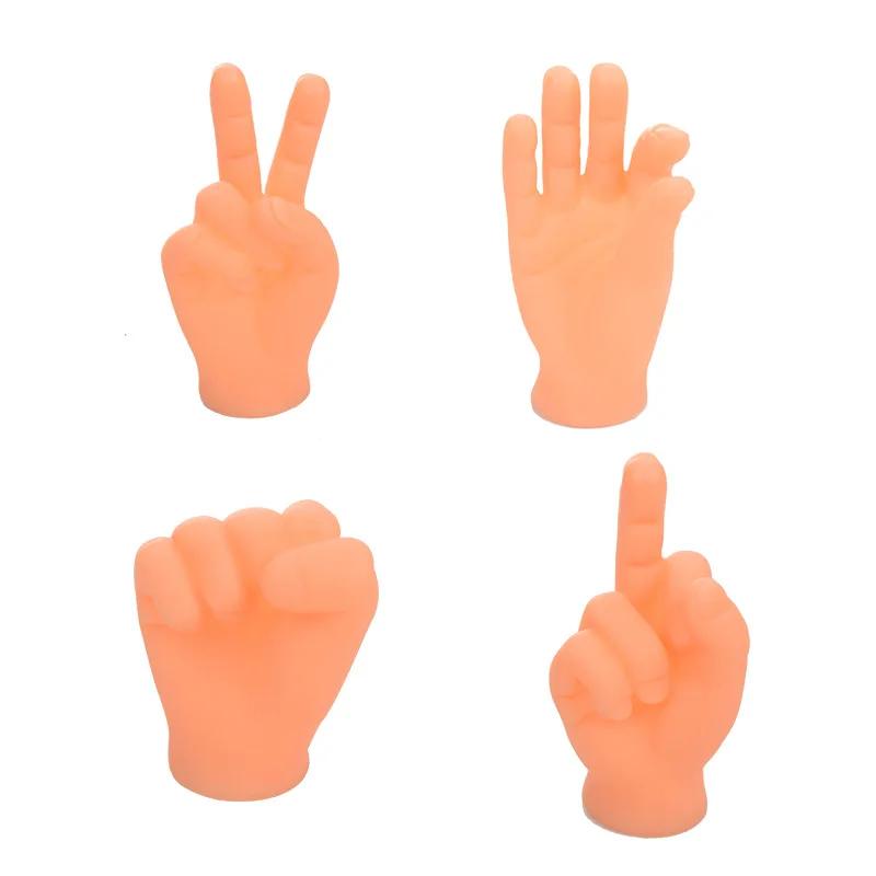 

Mini Tiny Hands for Cats Massage Creative Finger Puppets Silicone Small Hand Model Pet Interactive Toys